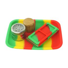 Silicone Rolling Tray Heat-resistant Square 27.7*17.5cm Size Colorful Tobacco Hand roller Cigarette Smoking Accessories