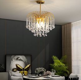 Light luxury water drop glass chandelier Italian style postmodern minimalist chandelier designer lamps