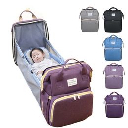 Diaper Bag Moms And Dads Backpack Multifunctional Baby Bed Maternity Nursing Handbag Stroller Nappy Bag 201120