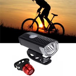 Bike Lights 2021 Super Bright LED Mountain Black Waterproof Front Lamp USB Charging Bicycle Red Safety Warning Light Taillight Suit