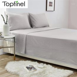 TopFinel-Bettwäsche setzt weiche Plaid in voller Größe Bettwäsche-Kissenbezug-Bett-Bett-Sets blaue Bettwäsche mit vier Ecken und elastischem Band1