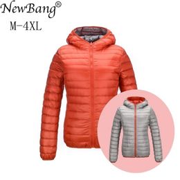 NewBang Brand Down Jackets Women Ultra Light Down Jacket Women Feather Jackets Double Side Reversible Lightweight Warm Coats 201102