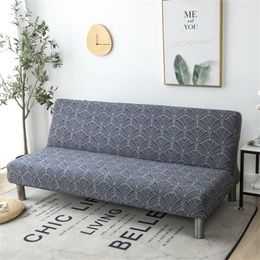 34 Types Without Armrest Printed Sofa Bed Cover Elastic Folding Seat Slipcover Modern Stretch Sofa Bed Covers Couch Protector 201222