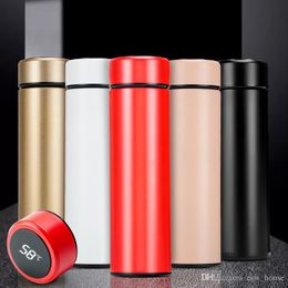 LED Temperature Display Insulation Cup 500ml Smart Vacuum Water Bottle 304 Stainless Steel Travel