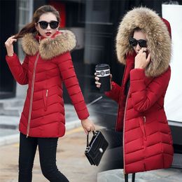 Winter jacket women fashion parkas mujer new long coat female jacket thick hat collar big fur collar Women's winter coats 201217