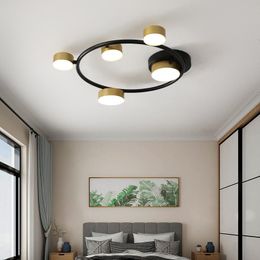 Chandeliers Nordic Led Ceiling Chandelier Light For Living Room Bedroom Dining Kitchen Lamp Ring Design Remote Control Dimmable