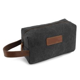 Mens Toiletry Bag Canvas Dopp Kit Travel Bathroom Bag Shaving Shower Cosmetic Cosmetic Makeup Organiser Y200714285E