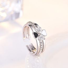 Fashion Jewellery Ring Three-in-one combination removable Jewellery Open Ring Adjustable edding Engagement Bridal Ring Set J141
