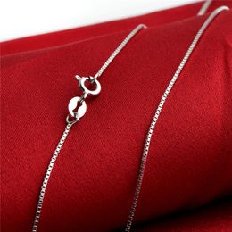 Sterling Silver DIY Jewellery Necklace Collar 0.8mm 925 Sterling Silver Box Chain Wholesale 5 Pieces