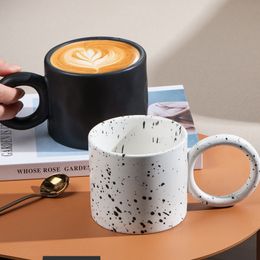 Big Earring Ceramic Mug Household Water Cup Milk Breakfast Microwave Heating Porcelain Tea Mug