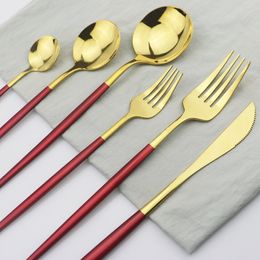 36Pcs Black Gold Cutlery Set Knives Dessert Fork Coffee Spoon Dinnerware Flatware Stainless Steel Silverware Party Tableware Set 210318