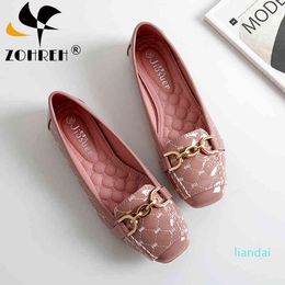 Women Flat Shoes 2021 Casual Fashion Slip-on Ballerina Woman Flats Patent Leather Loafers Ladies Spring Autumn Lady Footwear New