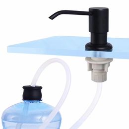 Kitchen Sink Soap Dispenser Pump Brass Nozzle+Liquid Extension Tube Kit Bathroom Sink