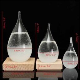 Crystal Pear Shape Glass Christmas New Year Gift Weather Forecast for Bottle Drop Storm Art Decor Y201020