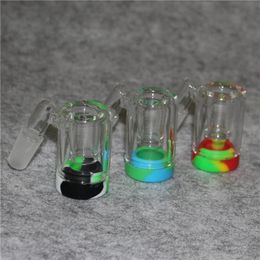 Hookah Glass Ash Catcher with 5ML Silicone Container joint for Smoking bongs water pipe ashcatcher