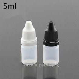 100pcs /lot 5ml Empty Plastic Squeezable Dropper Bottles Eye Liquid Sample