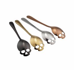 Stainless Steel Sugar Skull Spoon Creative Cutlery Dessert Coffee Scoop Food Grade Candy Teaspoon K jllURL mx_home