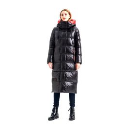 Hadavee Hot Parting Куртка Зимние Женские Капюшоны Теплые Parkas Hight Качество Женская Новая Зимняя Коллекция Модный Теплый Пальто 201210