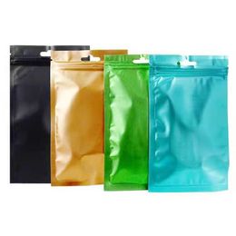 100psc/lot Multi-color Ziplock Bag Front Transparent/Back Aluminum Foil Home Storage Organizer Packing for Goods Been