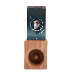 2020 Boxwood Phone Stand Speaker Sound Amplifier No Power Wooden Holder Cellphone Charging