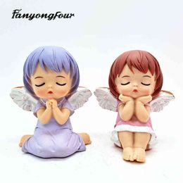 holiday candle scents UK - Silicone mold 3D cute child angel resin plaster candle concrete crystal epoxy glue tool DIY handmade crafts decoration H1222