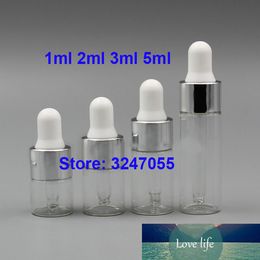 1ml2ml3ml5ml 100pc nClear Glass Small Empty Essential Oil Sample Bottle,Transparent Cosmetic Serum Vials with Pipette