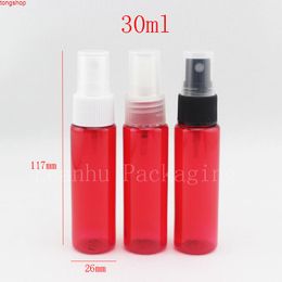 30ml red colored spray pump plastic bottle with sprayer ,empty travel size bottles, personal care cosmetics packaginggood qualtity