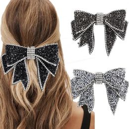 Big Bow Hairpin Rhinestone Large Size Barrette Hair Clips For Women Girls Korean Fashion BB Hairgrip Hair Accessories