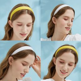Women Headband Shiny PU Leather Retro Hairbands For Women padded Girls Hair Band Female Hair Accessories Head Hoop Bezel