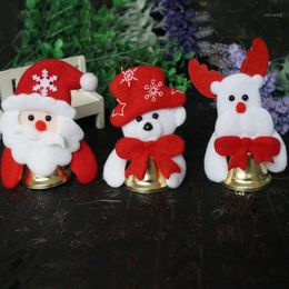 Christmas Decorations Wonder Land Santa Claus Snowman Bear Bell Xmas Pendant Tree Ornament Home Decor1