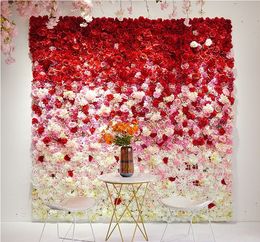 60*240CM Flower Wall Mat Artificial flowers Wedding Background Decoration Flower Rows for shop decor birthday party