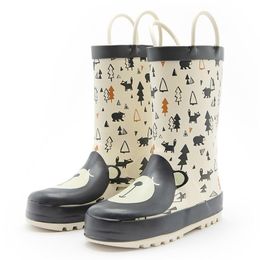 KushyShoo Kids Rain Boots Girls Waterproof Children Rubber Boots Cute Cartoon Bear Toddler Boy Rainboots Non-slip Kids Shoes LJ201027