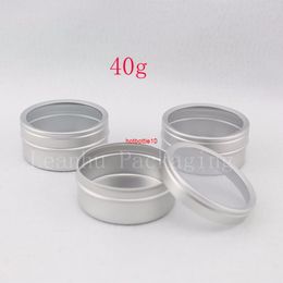 40g X 50 Empty Aluminium Cosmetic Cream Container Skin Care Metal Cans Balm Cosmetics Jar Round Butter Bottle Tin Potshipping