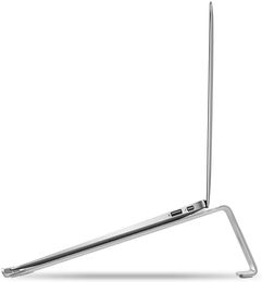 Aluminum Laptop Stand, Portable Riser Holder Compatible for MacBook Air/MacBook Pro/iPad Pro 12.9 / Surface, More 11-15 Inches Notebooks & Tablets - Silver