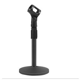 Desktop Microphone Stand, Upgraded Adjustable Table Mic Stand with Non-Slip Metal Base with Mic Clip and Screw for Spark