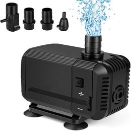 1500L/h Ultra Quiet Submersible Water Pump for Aquarium Fish Tank Garden Pond Fountain Hydroponics Water Pumps with 2 Nozzles Y200922