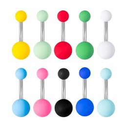 Colorful Acrylic Ball Belly Button ring Navel Piercing Stud Stainless Steel Bar Women Sexy Body Jewelry
