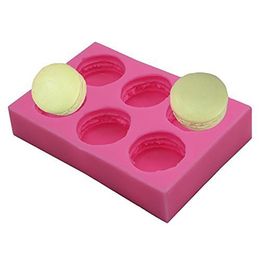 1Pcs 6 Hole Hamburger Silicone Cake Mould 3D Macaron Mold Soap Mold Cake Decorating Tools Chocolate Mold Baking Tools Cake Tools T200703