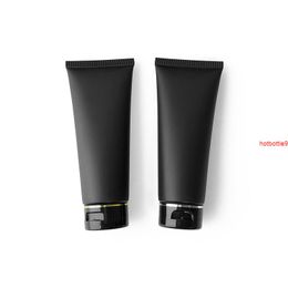 100ML 50PCS Empty Matte Black Soft Tubes Refillable Plastic Lotion Squeeze Cosmetic Packaging, Cream Tube Flip Lids Containergood qualtity