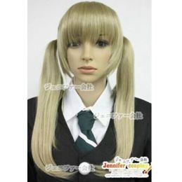 Soul Eater Macalite Cosplay Wig Costume Golden Double Ponytail