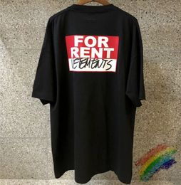 FOR RENT Vetements T-Shirts High quality Oversize RED Letter Printing Women Men Vetements Tees Vetements T shirt X1214