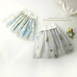Skirts Feather Sequined Embroidery Princess Toddler Baby Girls Tutu Skirt Pettiskirt For Kids Summer Tulle Dance 1-10 Years