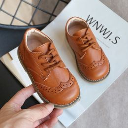 New Spring Autumn Children Leather Shoes for Boys Girls Casual Shoes Kids Soft Bottom Casual Outdoor Shoes Baby Sneakers 201130