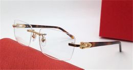 New fashion design optical eyewear 0289 square frame rimless simple popular style lightweight and comfortable to wear transparent eyeglasses