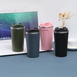 Mugs 380ML/500ML Sublimation Blank Thermos Double Wall Stainless Steel Coffee Mug Thickened Large Car Mug Travel Insulation for Gigs Inventory Wholesale