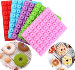 Silicone Rectangle Molds Simulation Mini Donut Chocolate Mould Easy Demoulding Kitchen Baking Tools Multi Color SN3554