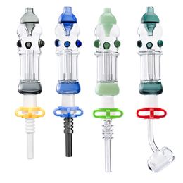 Love_e_cig CSYC NC038 Dab Rig Glass Bong Spill-Proof Smoking Pipes OD 25mm 14mm Quartz Ceramic Nails Quartz Banger Nail Clip Water Perc Bubbler Pipe