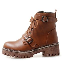 Горячие Продажи QUTAA 2020 Женщины Boots Boots Зимняя Обувь Платформа Все Матч Шеппер Квадратный каблук Элегантные Женские Туфли Женские Сапоги Большой Размер 34-43