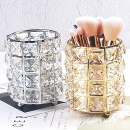 1PC Multi-Purpose Crystal Storage Holder Cosmetic Brush Makeup Organizers Pencil Bucket Pen Storage Rack Container Y200111