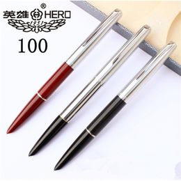 Authentic Guarantee Quality goods Chinese GIFT HERO classic 100 14K Golden Fountain Pen T200115